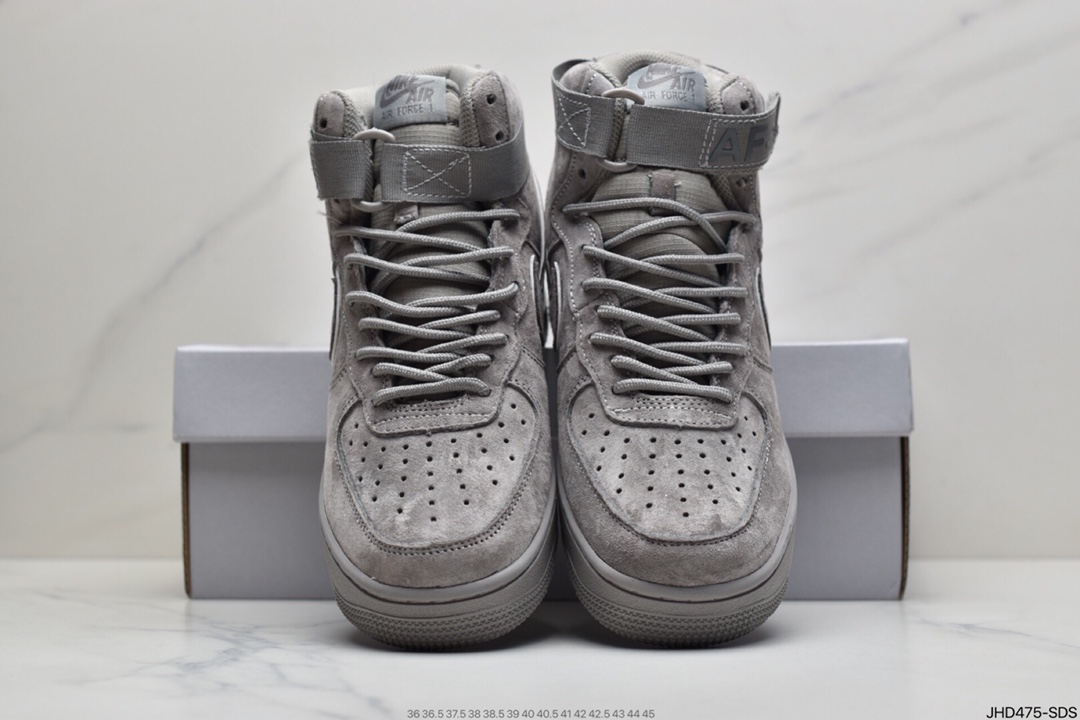 190  耐克Air Force1 MID x Reigning Champ 顶级灰猪八打造882098-100