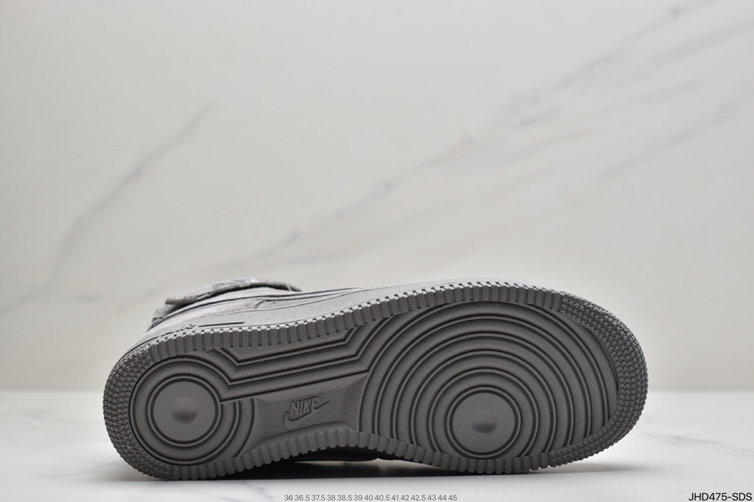 190  耐克Air Force1 MID x Reigning Champ 顶级灰猪八打造882098-100