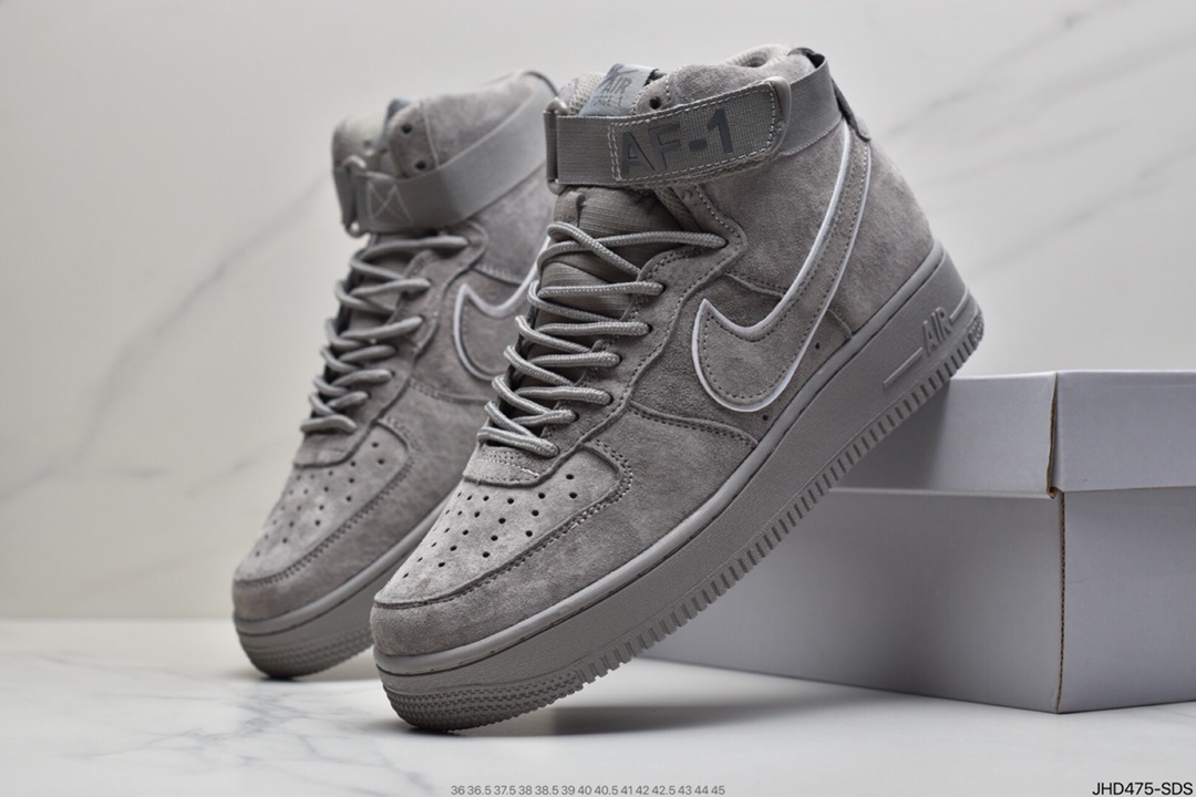 190  耐克Air Force1 MID x Reigning Champ 顶级灰猪八打造882098-100