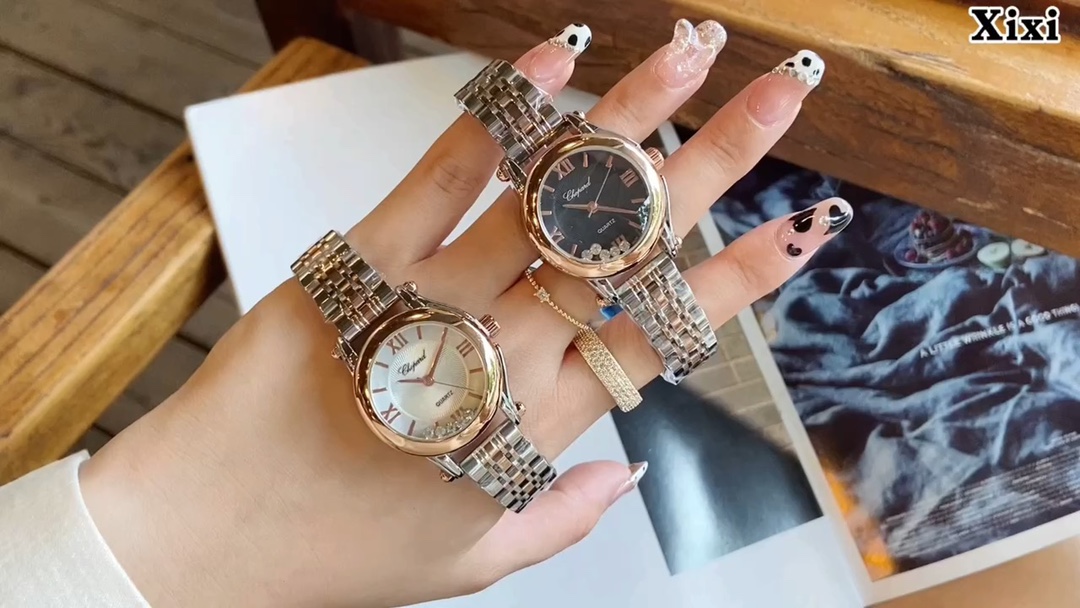 Chopard Happy Sport Diamond Watch, Stainless Steel Band, Classic Women's Timepiece