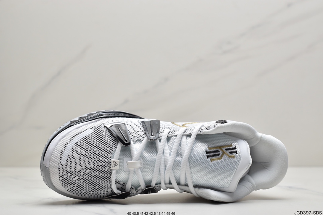 180 耐克NK Kyrie 7 欧文7 白黑金 总决赛 CQ9327-101