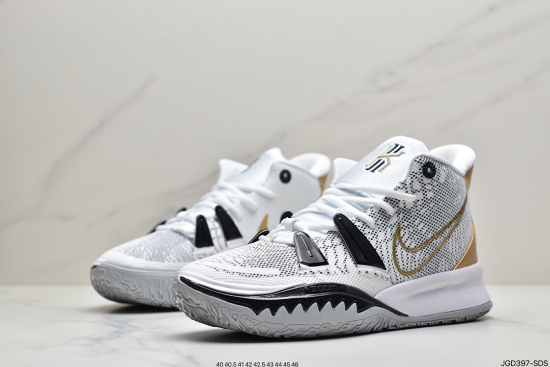 180 耐克NK Kyrie 7 欧文7 白黑金 总决赛 CQ9327-101