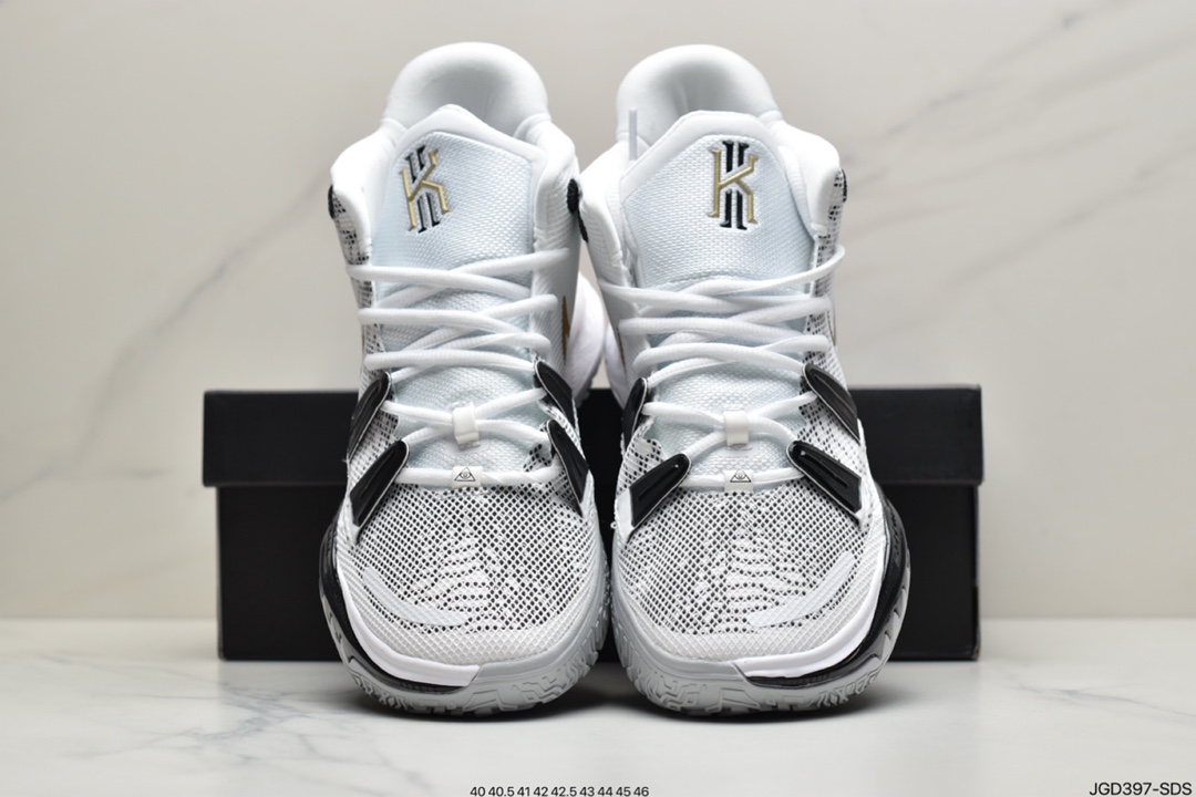 180 耐克NK Kyrie 7 欧文7 白黑金 总决赛 CQ9327-101