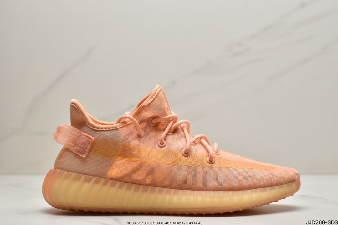 130 阿迪达斯Adidas Yeezy Boost 350 V2”Mono Ice”椰子百搭轻便爆米花中底休闲运动慢跑鞋“全透冰蓝”GW2869