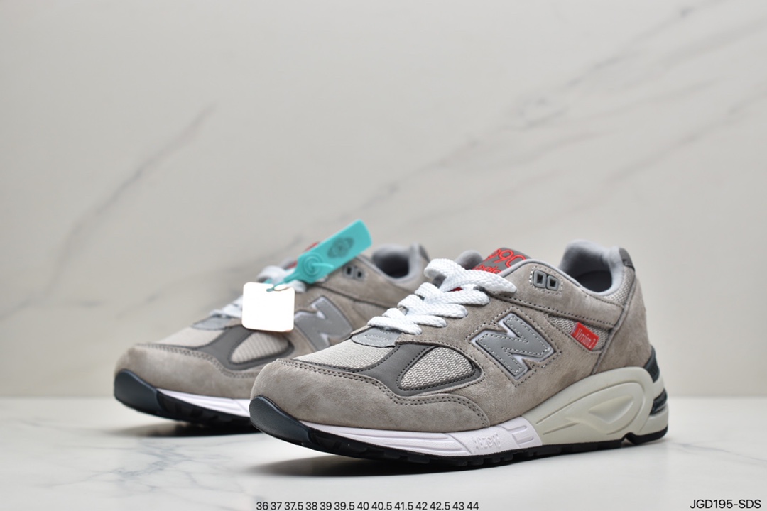180  New Balance Made in USA 990V2高端美产系列经典复古休闲运动慢跑鞋“元祖灰红标”M990VS2