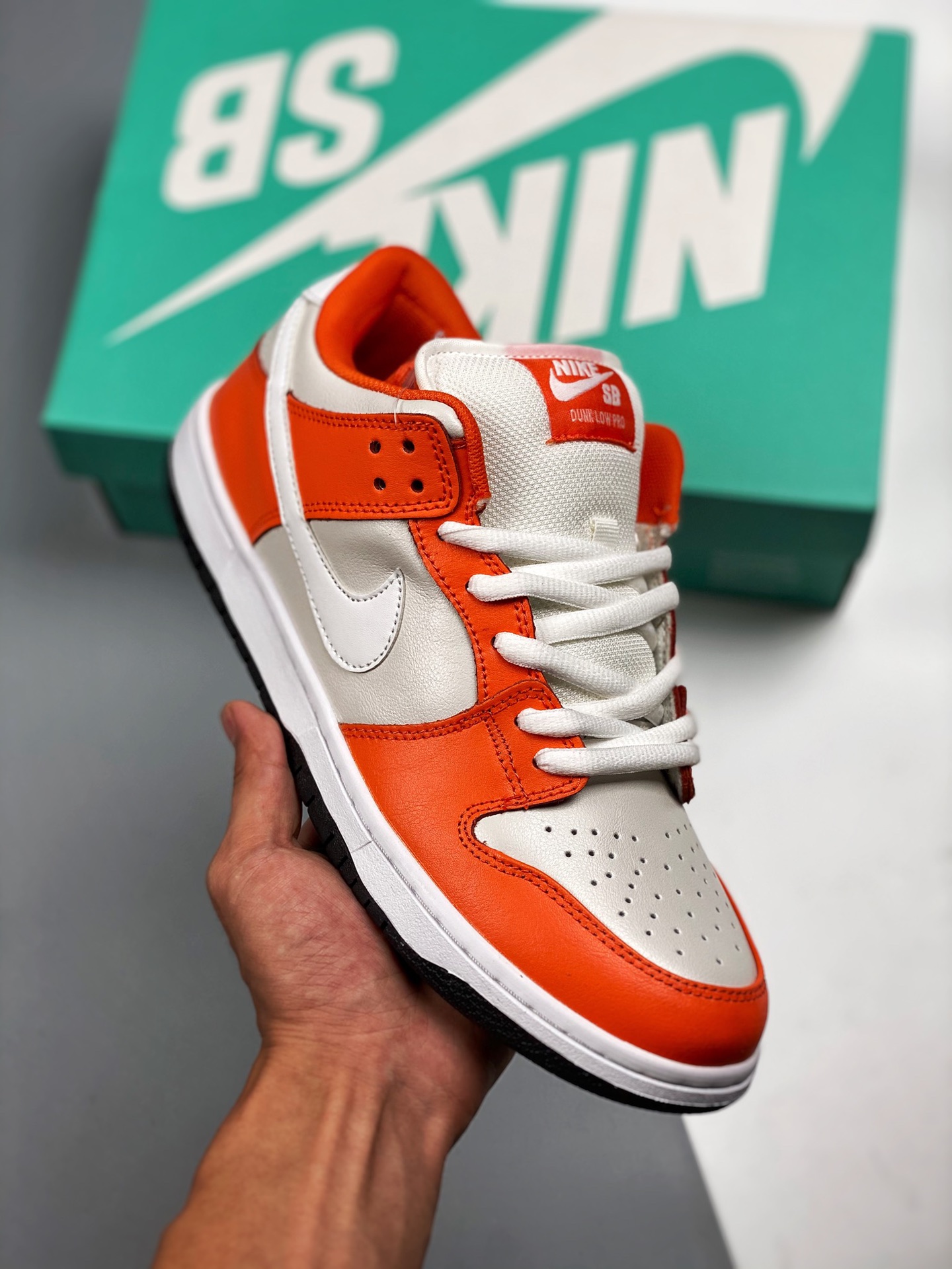 NK Dunk LOW Crema Naranja Material de capa superior original, procesamiento de destilación con forma exclusiva, ofrece …