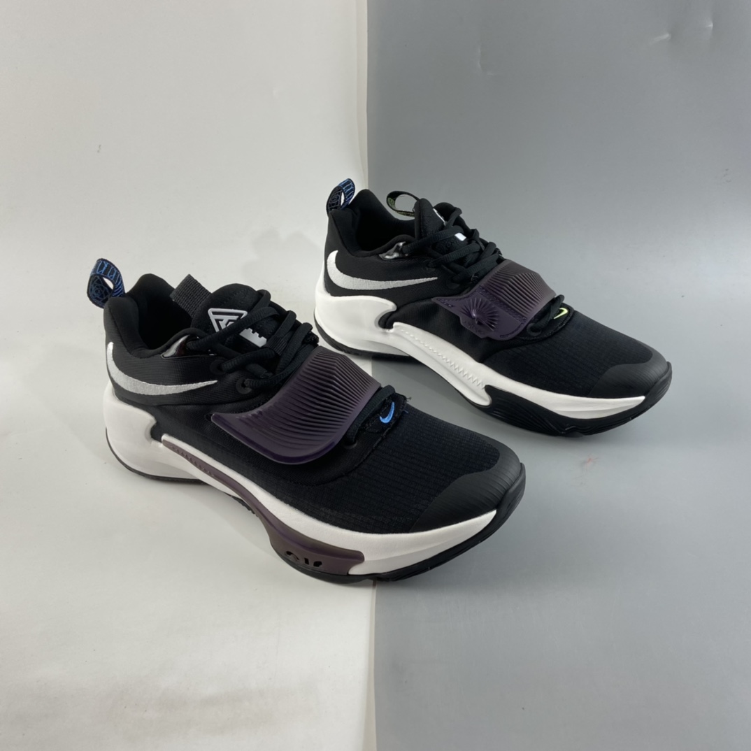 P240  NIKE Zoom Freak 3”Midnight Navy”字母哥三代低帮休闲运动篮球鞋“黑白深紫”DA0694-001