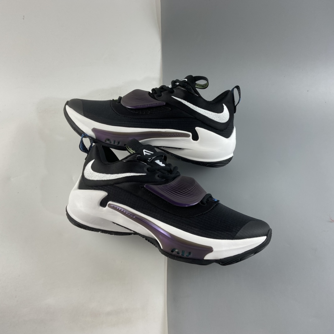 P240  NIKE Zoom Freak 3”Midnight Navy”字母哥三代低帮休闲运动篮球鞋“黑白深紫”DA0694-001