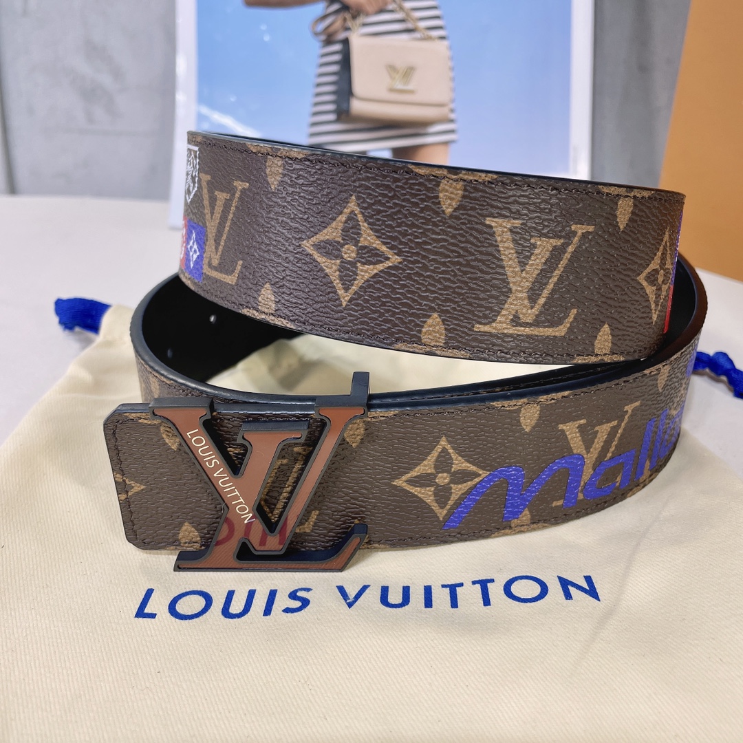 Louis Vuitton High
 Belts Calfskin Canvas Cowhide Spring Collection