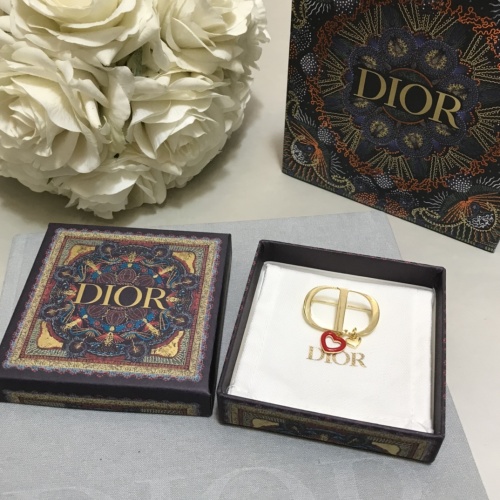 Dior CD Heart Brooch - Gold Finish Metal with Red Lacquer Heart Charm 1 Dior CD Heart Brooch - Gold Finish Metal with Red Lacquer Heart Charm