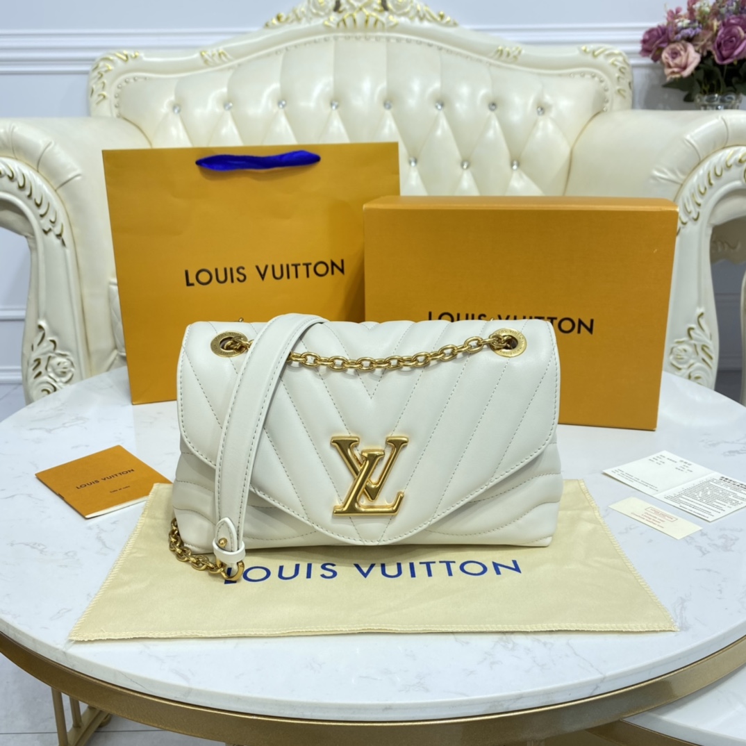 Buy Best High-Quality
 Louis Vuitton LV New Wave Handbags Crossbody & Shoulder Bags Black Gold Green Grey Red White Yellow Engraving Vintage Chains m58550