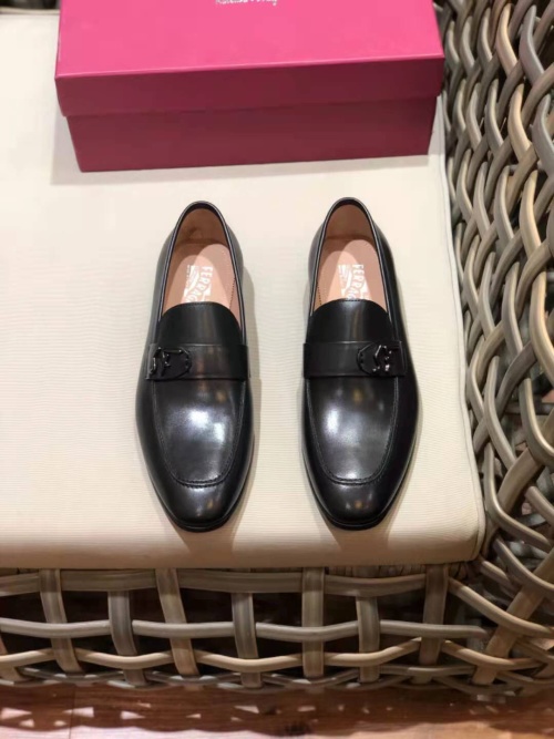 Ferragamo Men's Leather Loafers - Business Casual Style, Genuine Leather Sole 1 Ferragamo Men's Leather Loafers - Business Casual Style, Genuine Leather Sole