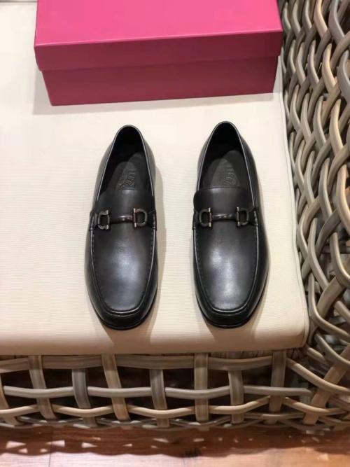 Ferragamo Men's Leather Loafers, Black, Business Casual Dress Shoes, Size 38-44 1 Ferragamo Men's Leather Loafers, Black, Business Casual Dress Shoes, Size 38-44