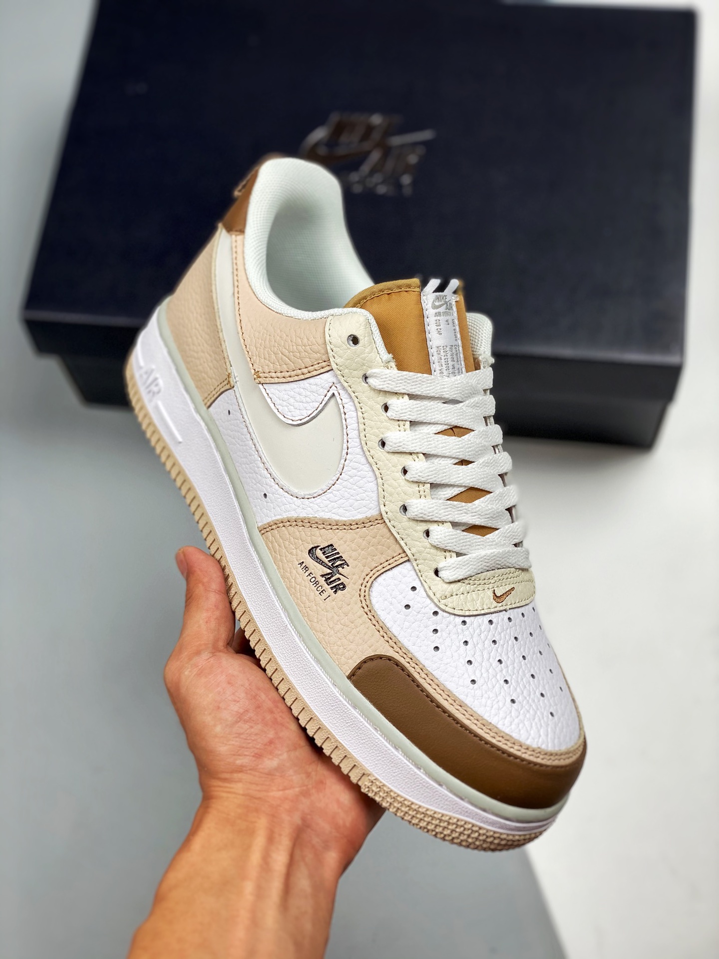 Air Force 1 LV8 Utility blanco/amarillo 3M reflectante, horma y cartón originales, estilo auténtico de Air Force, enfoc…