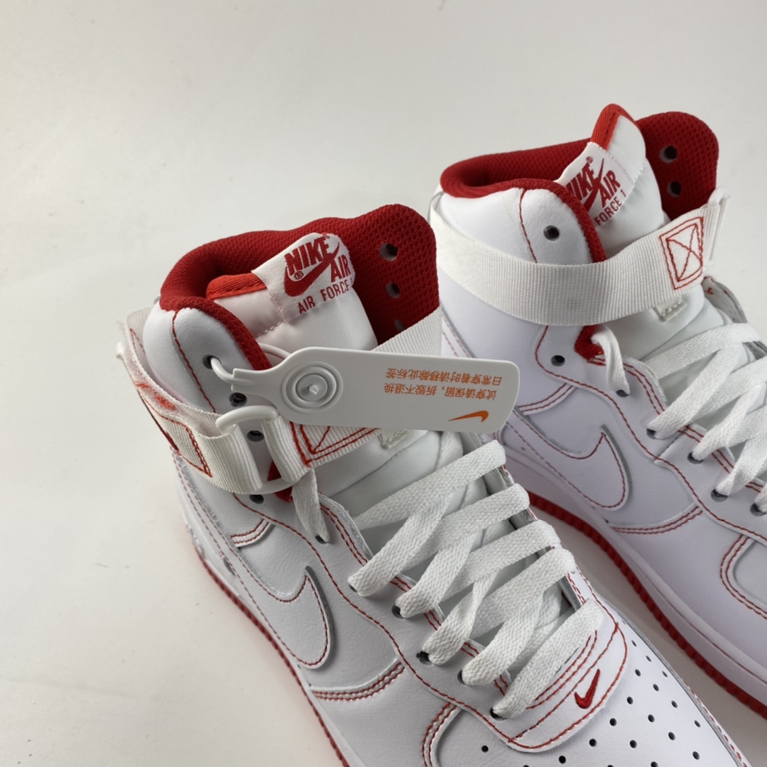 P220  NIKE Air Force 1 High ’07 空军一号白红高帮休闲板鞋 CV1753-100