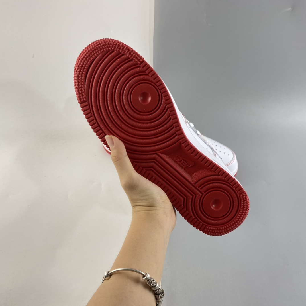 P220  NIKE Air Force 1 High ’07 空军一号白红高帮休闲板鞋 CV1753-100