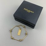 Yves Saint Laurent Jewelry Bracelet Yellow Brass