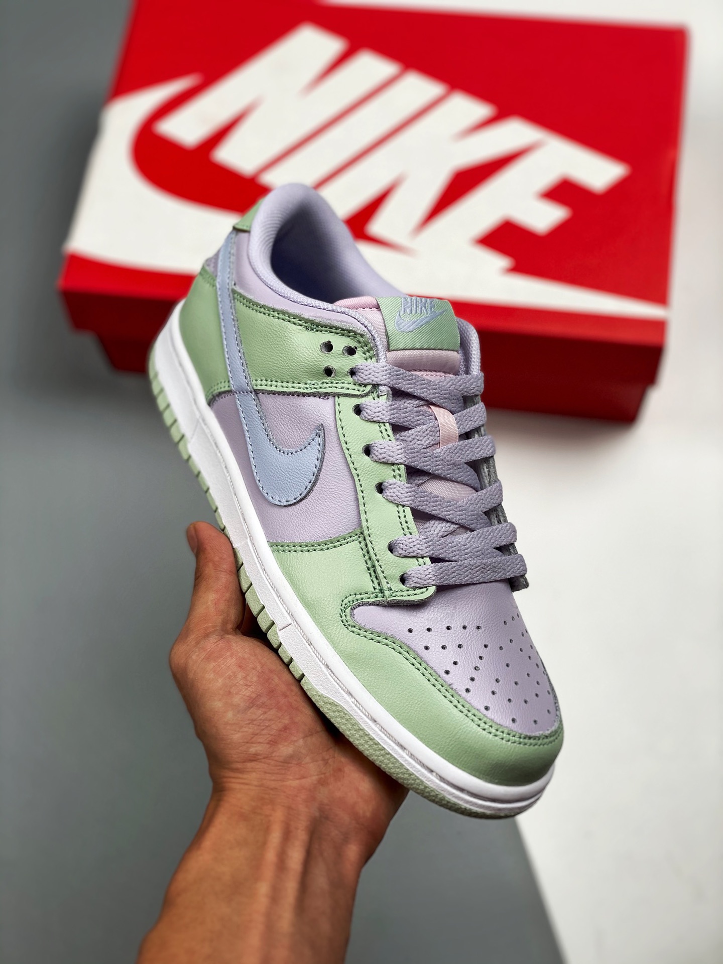 NK SB Dunk Low "Lime lce" Amarillo Rosa Limón Helado #Etiqueta tejida de fábrica original, coincide con la versión orig…
