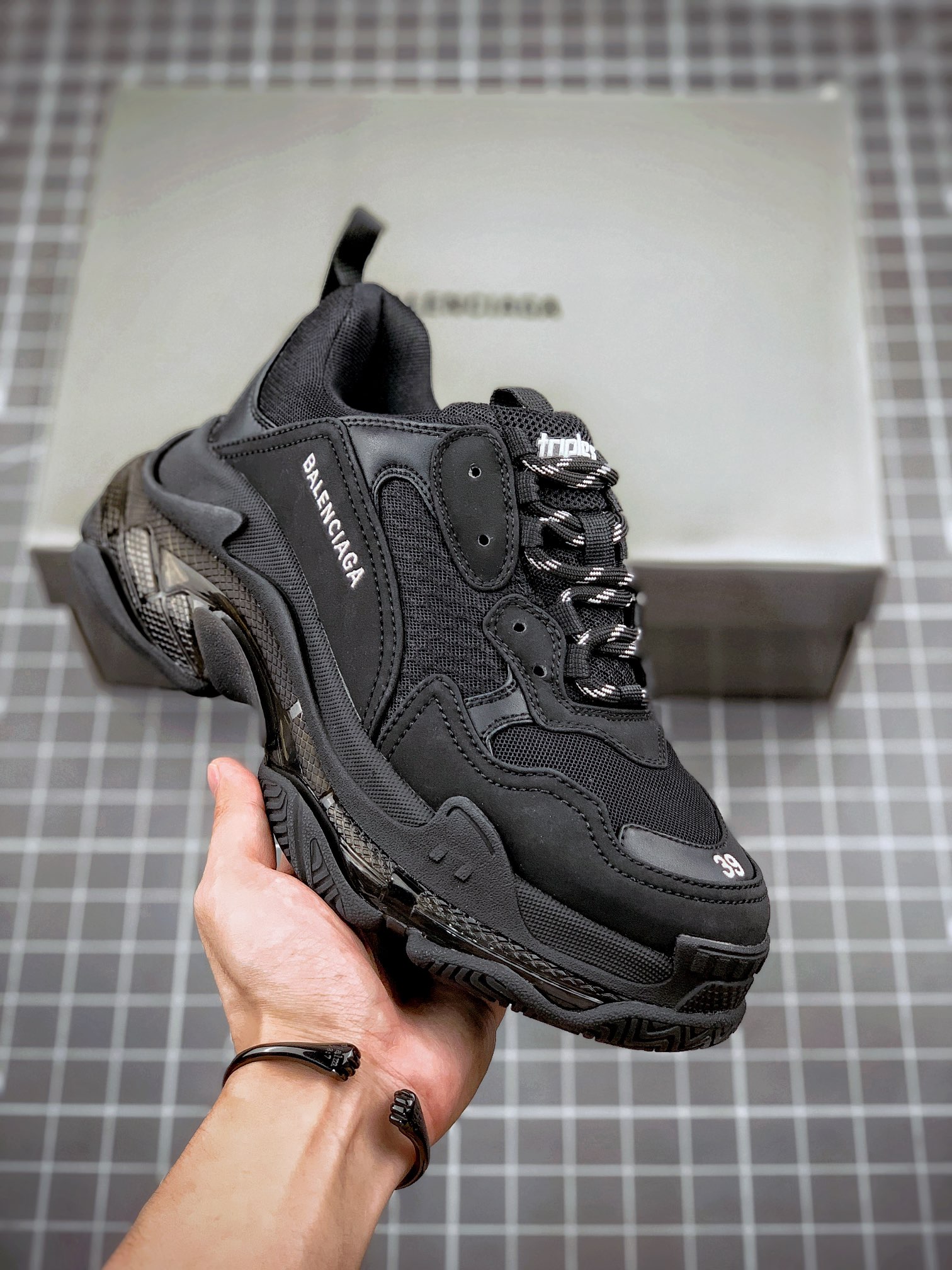 ✈️Balenciaga Triple S pure black Balenciaga 19 versión oficial con colchón de aire versión original pura oficial aviso …