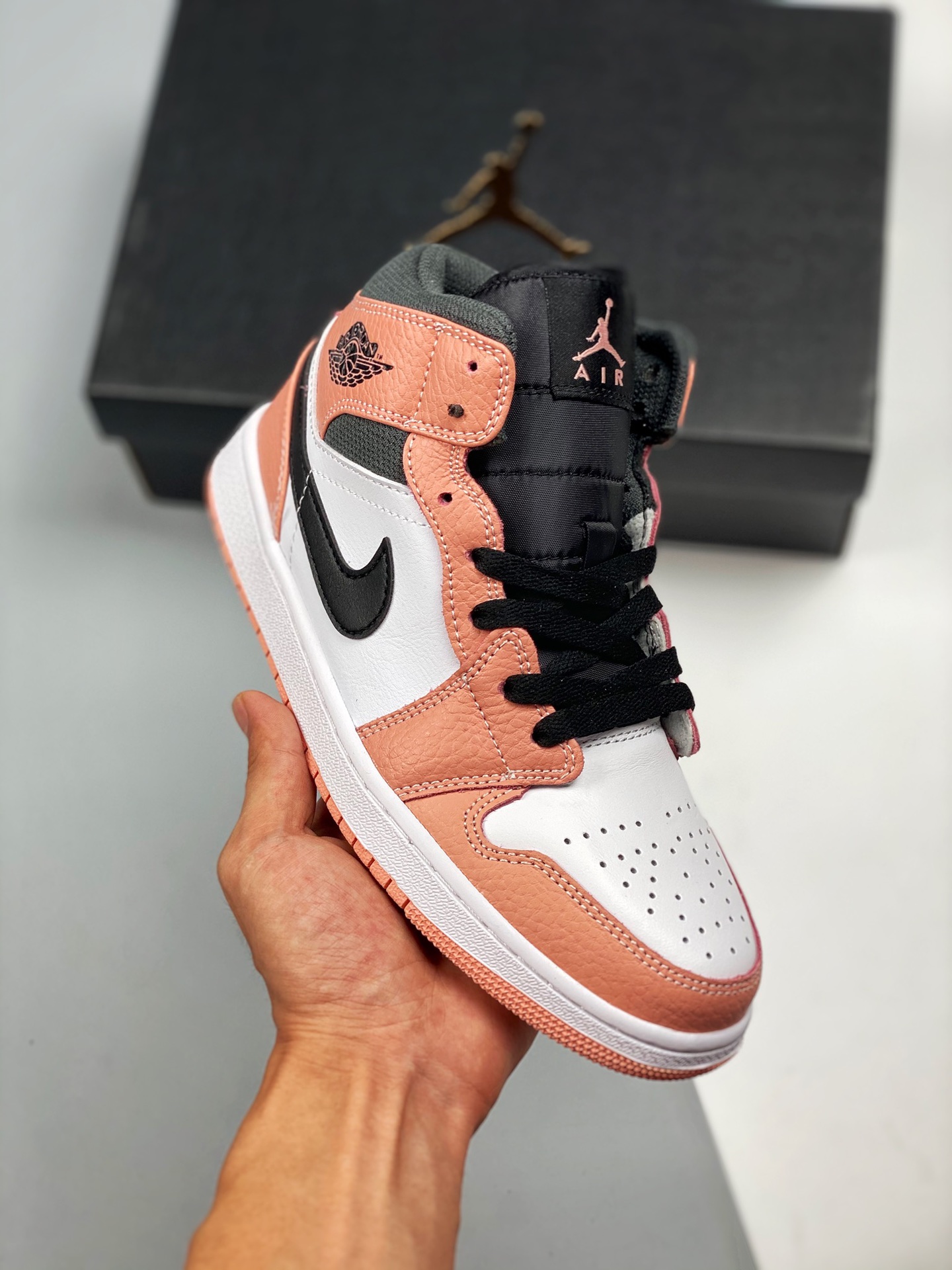 Beneficio exclusivo para la temporada de regreso a clases 💥 Air Jordan 1 Mid rosa cerezo, serie media, nuevo lote, sue…