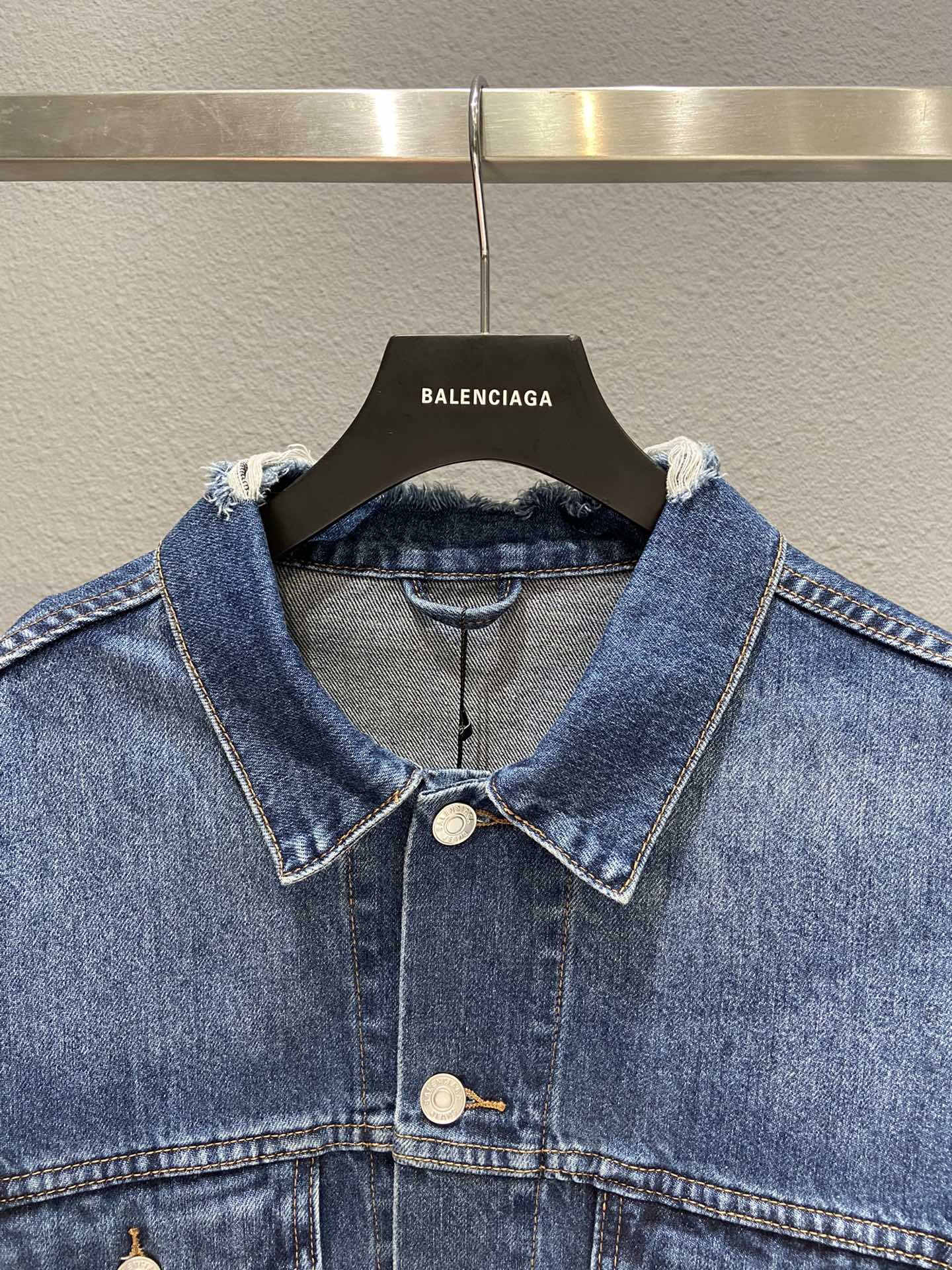 Balenciaga Selvedge distressed straightleg jeans  Harvey Nichols