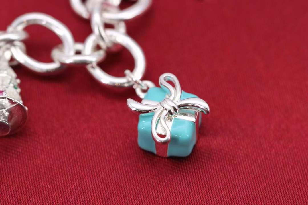 Tiffany & Co. Tiffany&Co.纯银 蓝色珐琅圣诞手链