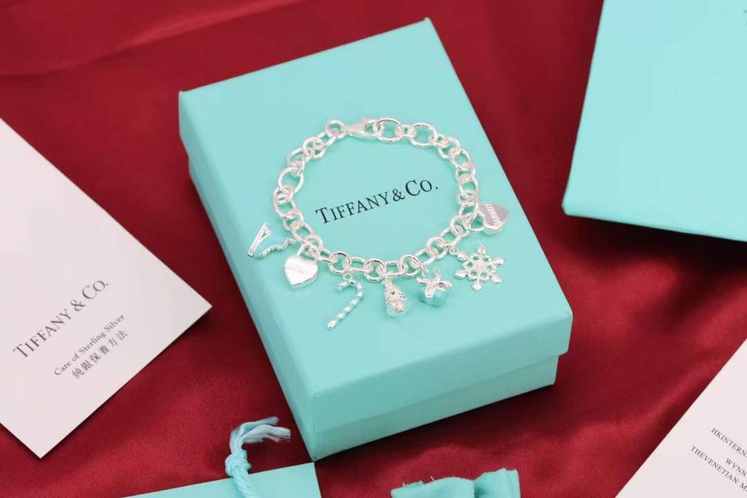 Tiffany & Co. Tiffany&Co.纯银 蓝色珐琅圣诞手链