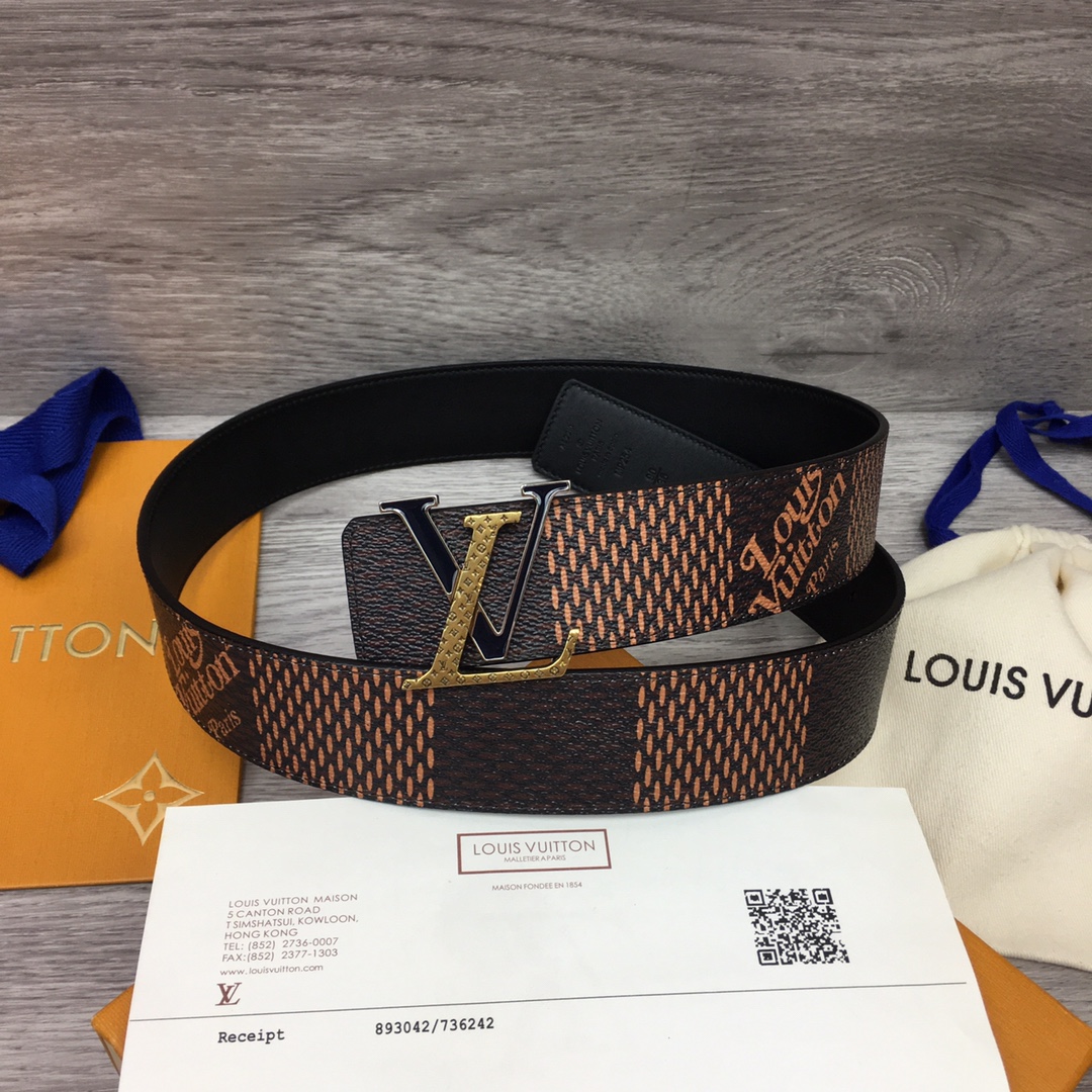 Louis Vuitton Belts Calfskin Cowhide