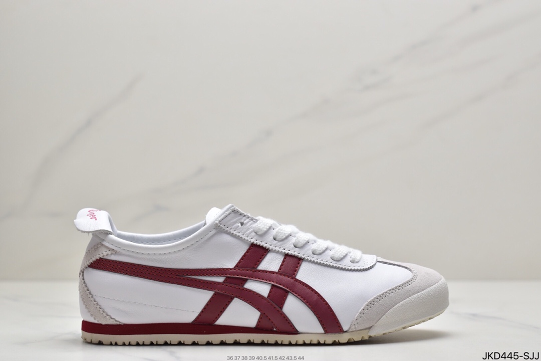 160 日产经典老牌-鬼塚虎/Onitsuka Tiger Mexico 66 休闲皮革慢跑鞋“皮革白白灰黑”1183B391-200