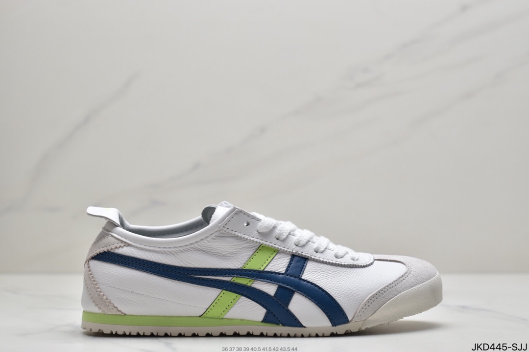 160 日产经典老牌-鬼塚虎/Onitsuka Tiger Mexico 66 休闲皮革慢跑鞋“皮革白白灰黑”1183B391-200