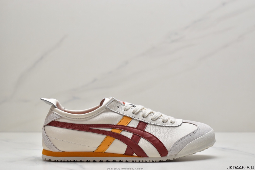 160 日产经典老牌-鬼塚虎/Onitsuka Tiger Mexico 66 休闲皮革慢跑鞋“皮革白白灰黑”1183B391-200