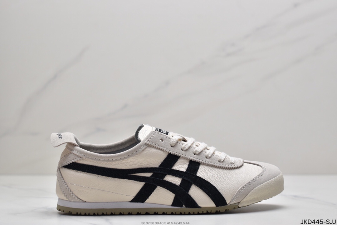 160 日产经典老牌-鬼塚虎/Onitsuka Tiger Mexico 66 休闲皮革慢跑鞋“皮革白白灰黑”1183B391-200