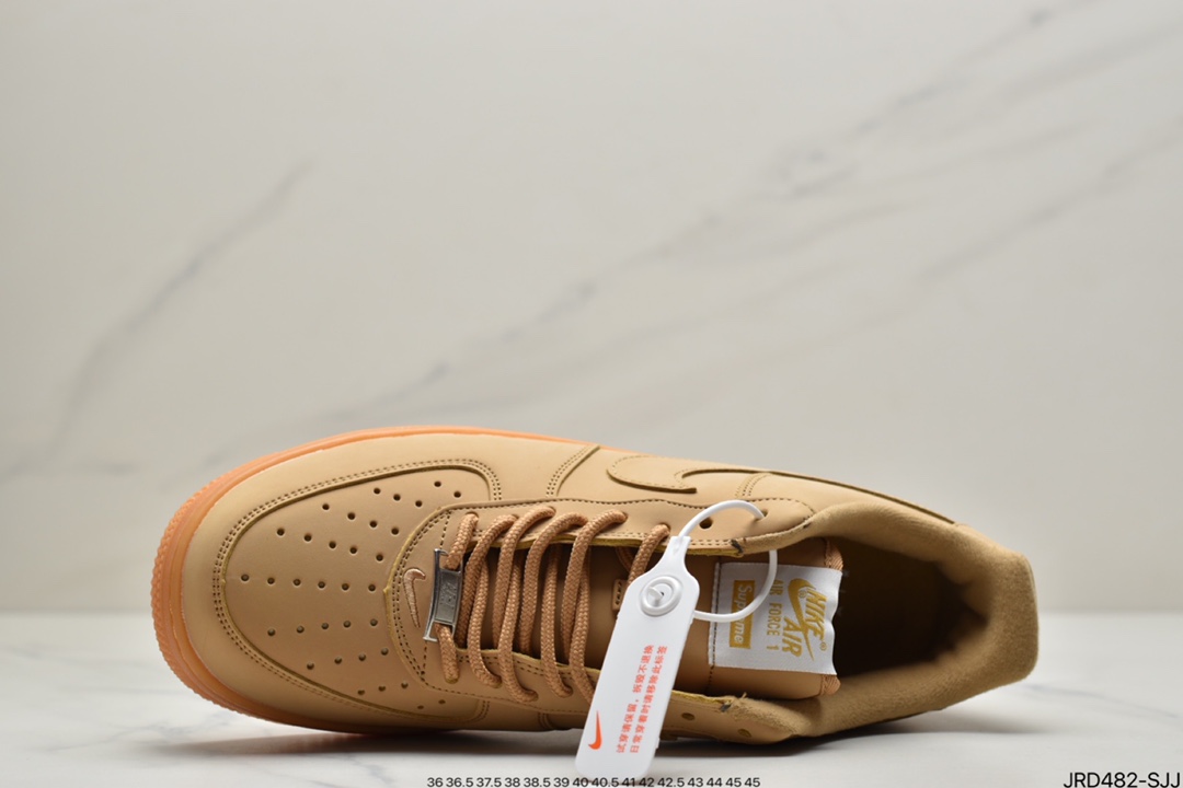 210 Supreme x Nike Air Force 1 Low Flax小麦 官方同步DN1555-200