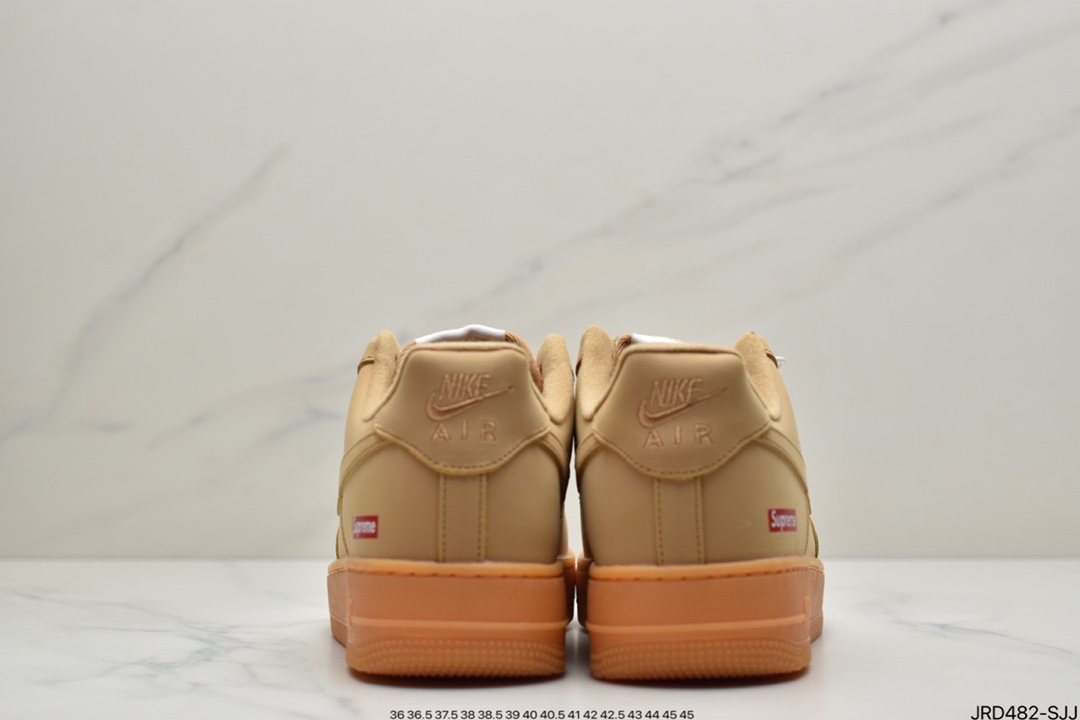 210 Supreme x Nike Air Force 1 Low Flax小麦 官方同步DN1555-200