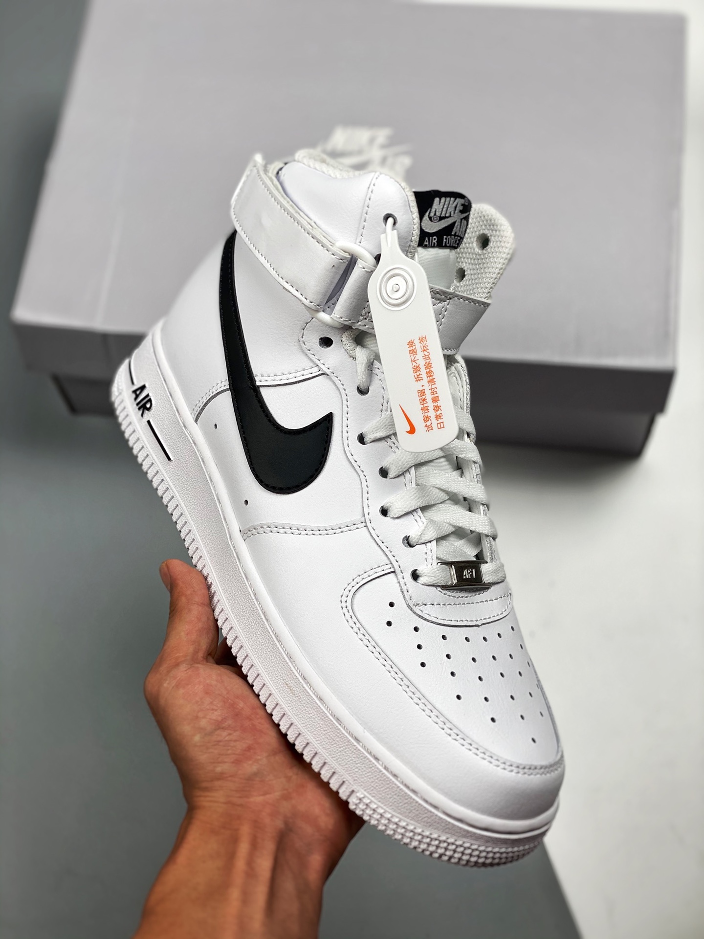 Air Force 1 High 07AN20 blanco, horma original, plantilla original, estilo auténtico de la Fuerza Aérea, enfocado en el…