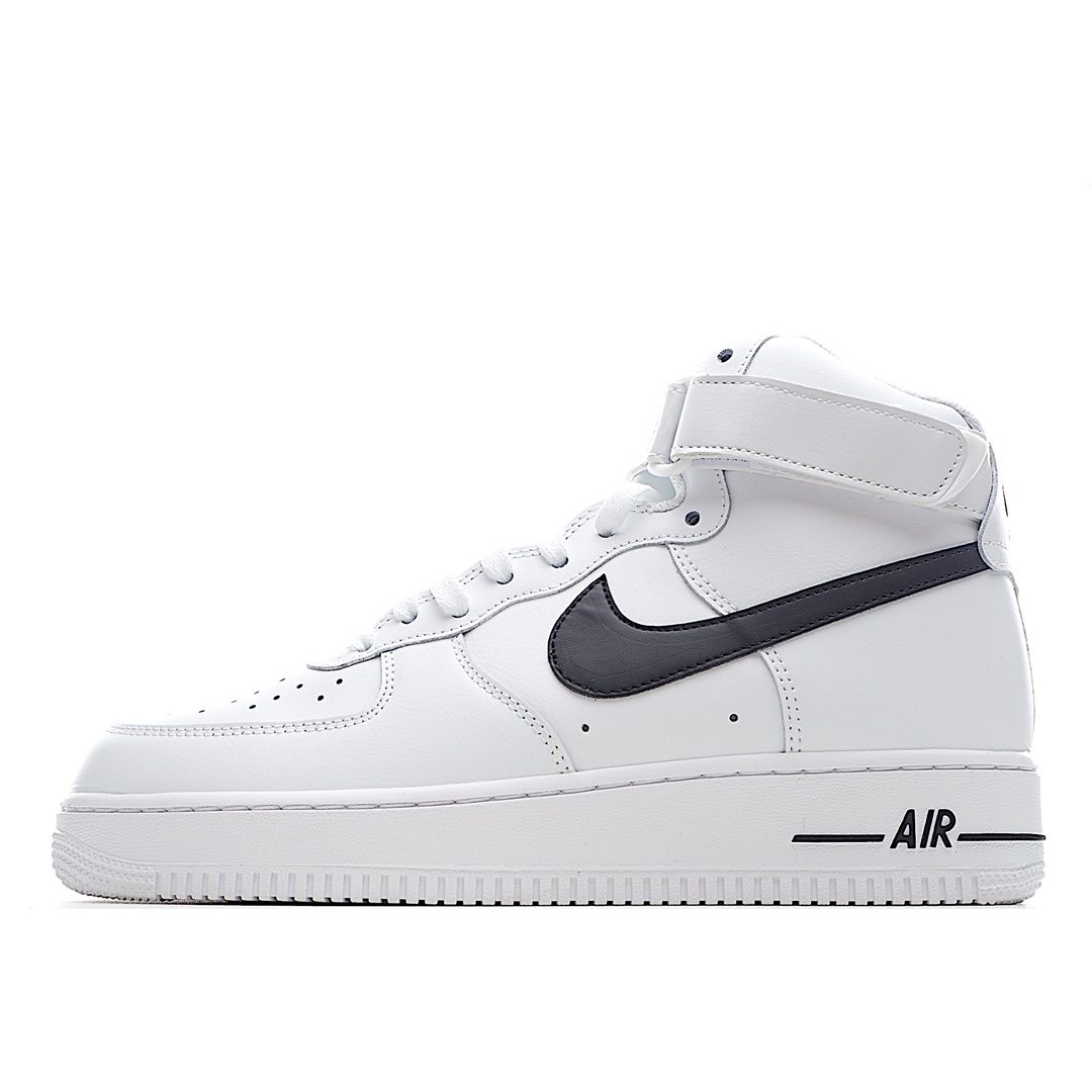 H0 NK Air Force 1 High ’07 白黑 高帮官方同步 原装级别 原楦头原纸板 打造纯正空军版型专注外贸渠道 全掌内置蜂窝气垫 原盒配件 原厂中底钢印、拉帮完美 官方