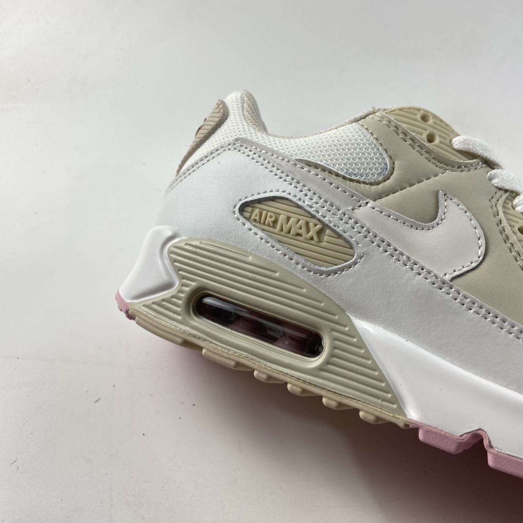 P200  NIKE Air Max 90 复古百搭运动鞋 粉白 奶希 CT1873-100