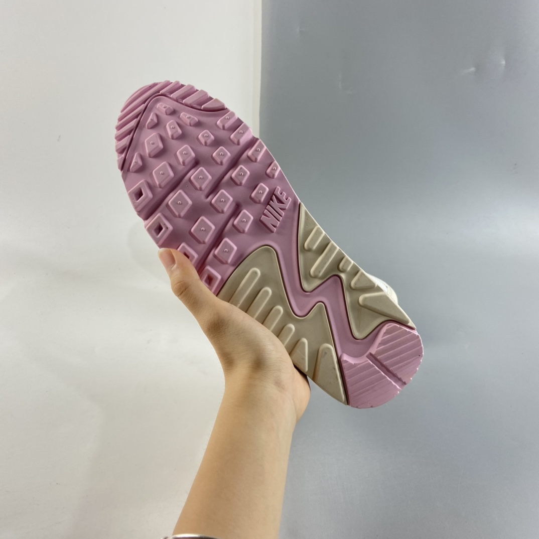 P200  NIKE Air Max 90 复古百搭运动鞋 粉白 奶希 CT1873-100