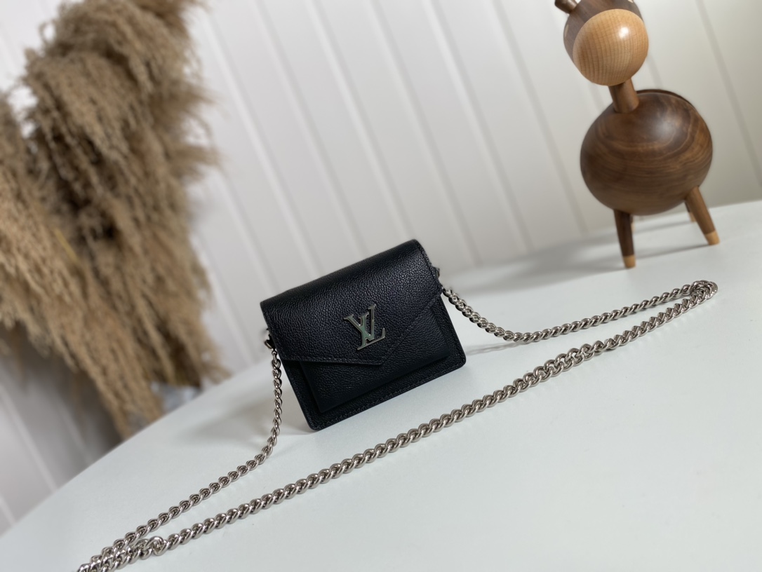 Louis Vuitton Crossbody & Shoulder Bags Black Calfskin Cowhide Chains M69183