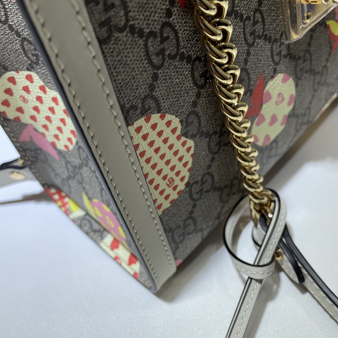 GUCCI古驰Padlock系列心苹果图案肩背包498156