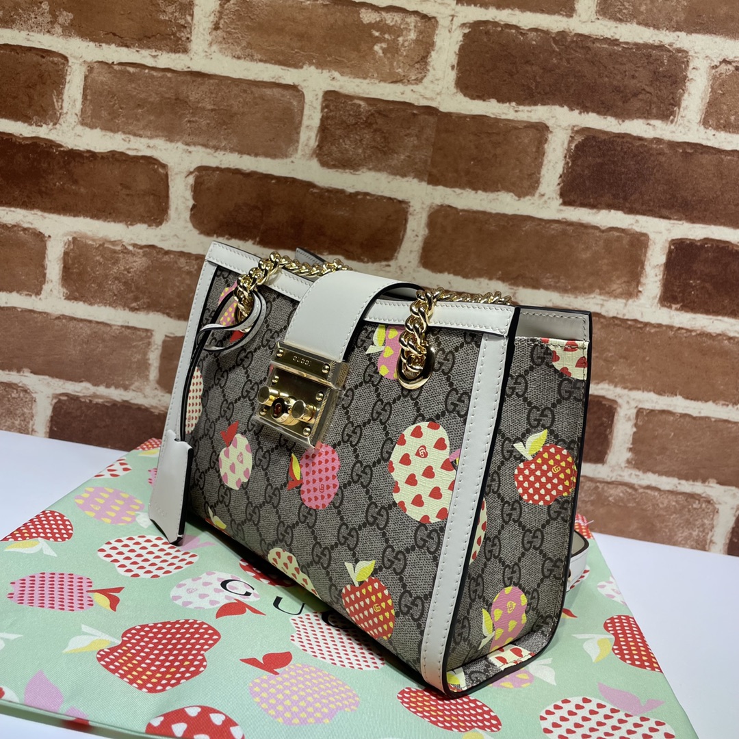 GUCCI古驰Padlock系列心苹果图案肩背包498156