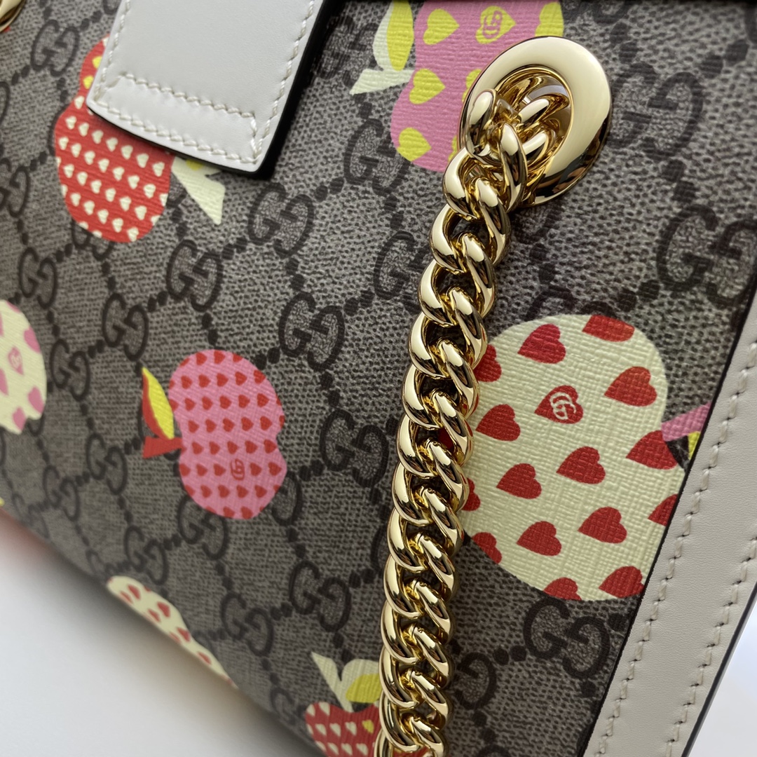GUCCI古驰Padlock系列心苹果图案肩背包498156