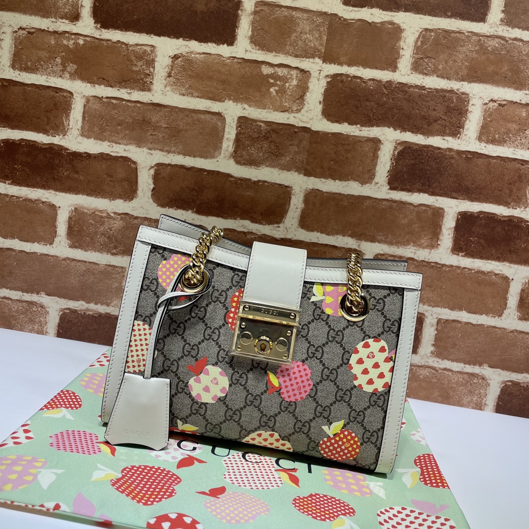 GUCCI古驰Padlock系列心苹果图案肩背包498156