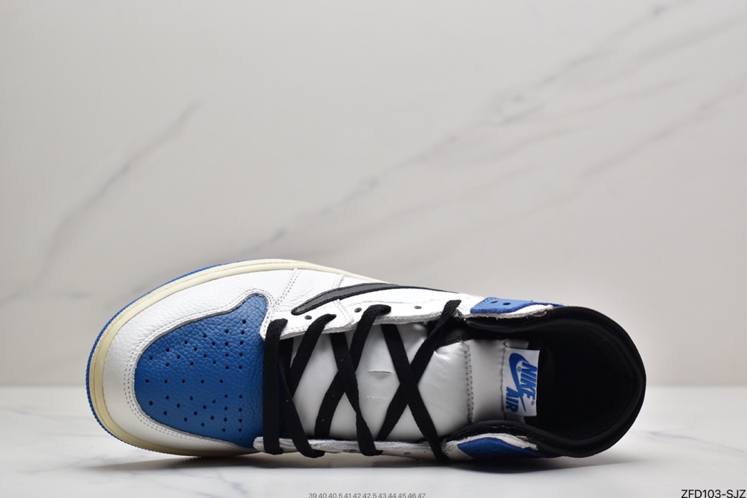 280 Travis Scott x Fragment x Air Jordan 1 Low“Military Blue”闪电倒钩高帮DM7866-140