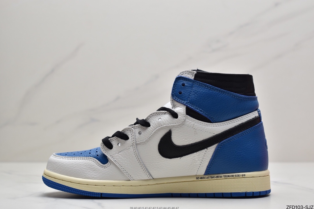 280 Travis Scott x Fragment x Air Jordan 1 Low“Military Blue”闪电倒钩高帮DM7866-140