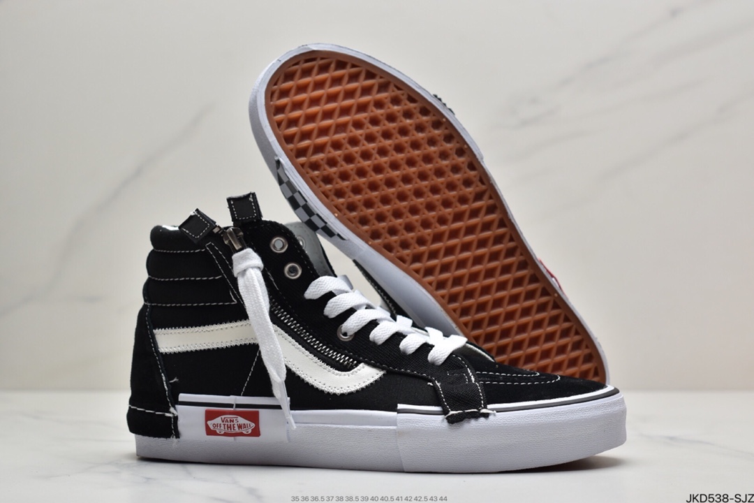 160 万斯Vans Sk8-Hi Reissue Ca 拉链解构主义高帮帆布休闲运动板鞋