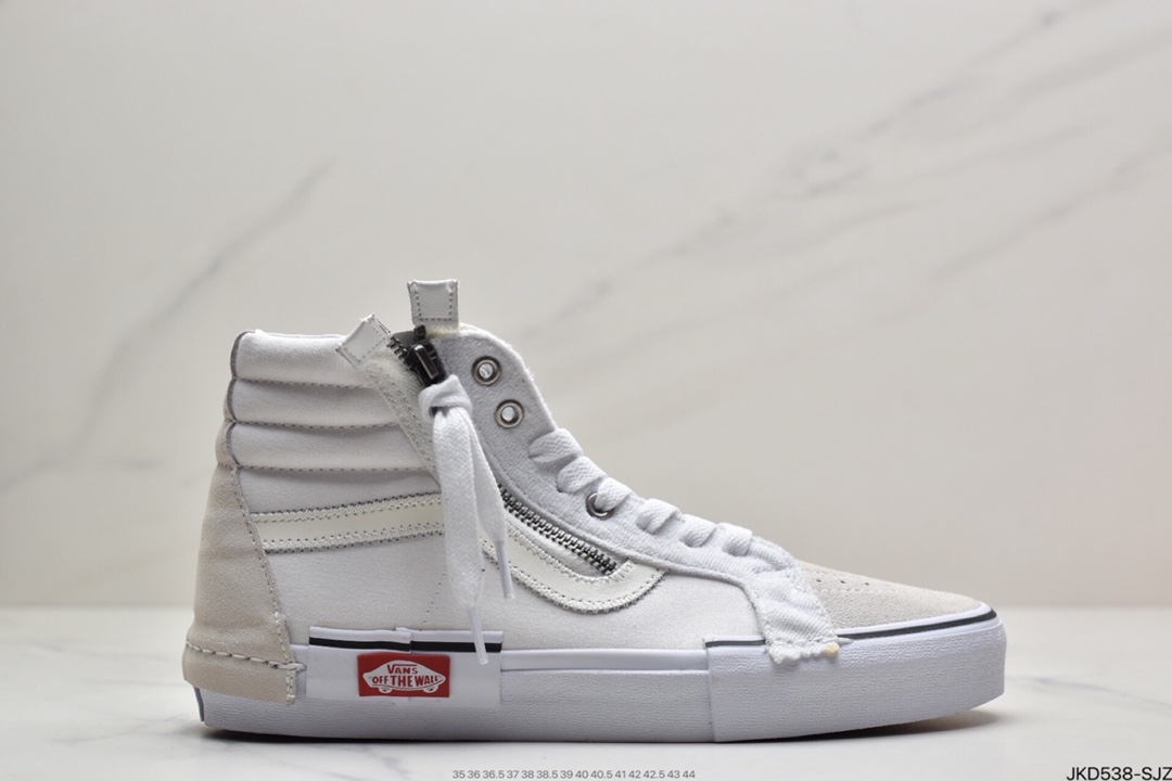 160 万斯Vans Sk8-Hi Reissue Ca 拉链解构主义高帮帆布休闲运动板鞋