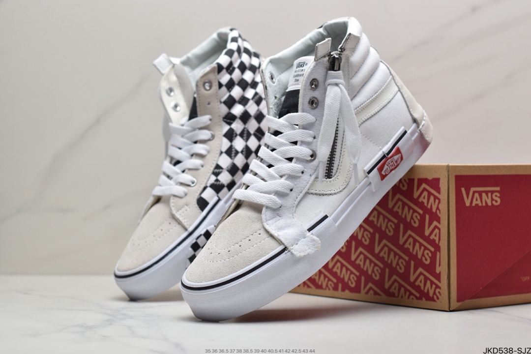 160 万斯Vans Sk8-Hi Reissue Ca 拉链解构主义高帮帆布休闲运动板鞋