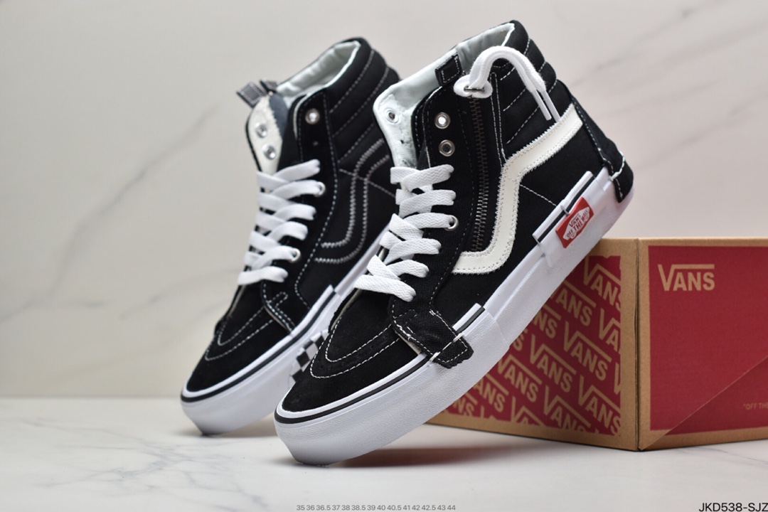 160 万斯Vans Sk8-Hi Reissue Ca 拉链解构主义高帮帆布休闲运动板鞋