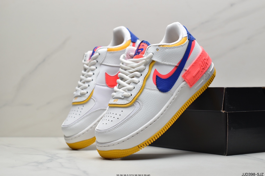 130 耐克Air Force 1 Shadow 黑白绿 蒂芙尼轻量增高低帮百搭板鞋CZ7929-100